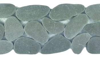 Reconstituted Pebble XL Stone Interlocking Mosaic Tile Border - 4