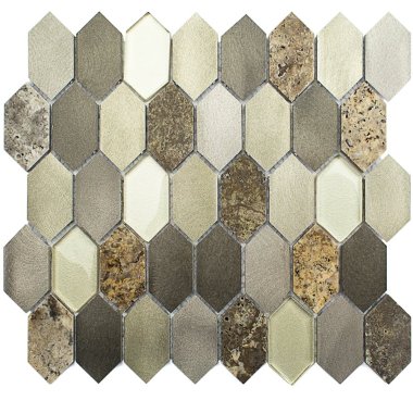 Vertex Hexagon Tile 11.75" x 11.75" - Warm Clay
