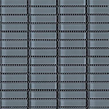 Cristallo Stacked Mosaic Tile 0.6" x 1.9" - Teal Blue