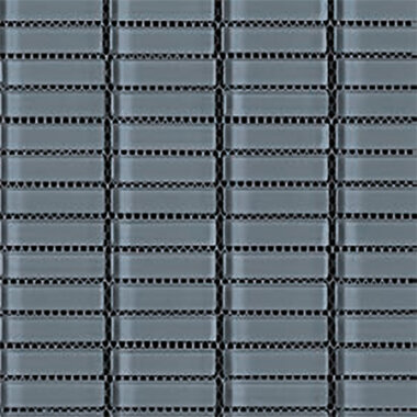 Cristallo Stacked Mosaic Tile 0.6" x 1.9" - Teal Blue