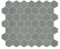 Moroccan Concrete Hex 1-1/2" x 1-1/2" Mosaic Tile 12" x 10" - Gray MC52
