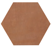 Moroccan Concrete Hex Tile 8" x 8" - Terra Cotta MC56