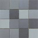 Striped Ceramic Mosaic Tile 11.8" x 11.8" - Mix Grey