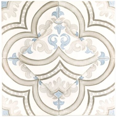 Decor Tile 8" x 8" - Daiza White