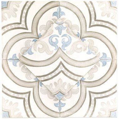 Decor Tile 8" x 8" - Daiza White