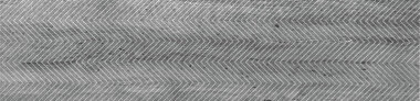 Artistic Etched Chevron Mosaic Tile - 3" x 12" - Silver Gray