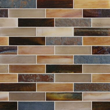 Earth and Art Offset Glass Tile 1" x 4" - SGL208
