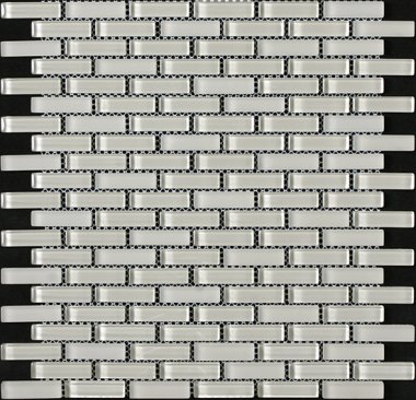 Cristallo Brick Blended Mosaic Tile 0.6" x 1.9" - Special Grey