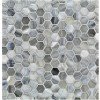 Agate Torino Silk 1 X 1 Hexagon Mosaic 12" x 12" - Torino