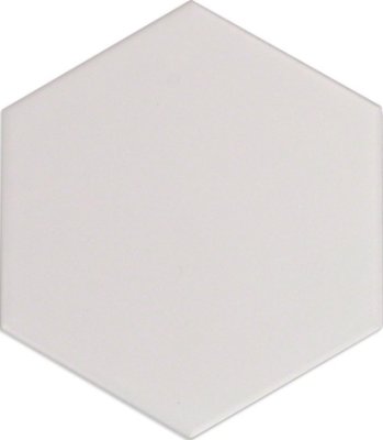 Hexagono Tile Liso Matte 6" x 6" - Blanco