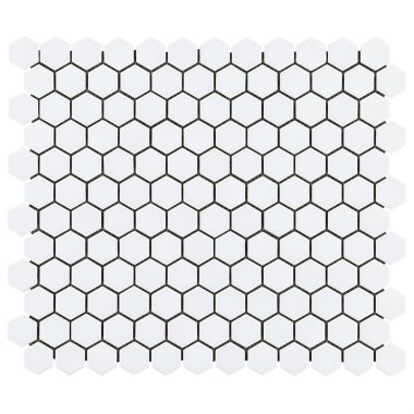 Simple 2.0 Hexagon Tile 10.03" x 11.61" - Solid White