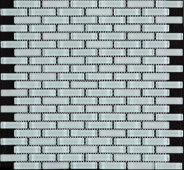 Cristallo Brick Blended Mosaic Tile 0.6" x 1.9" - Sage