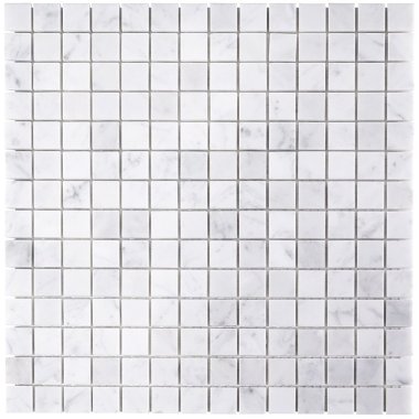 White Carrara Mosaic Tile 12" x 12" - White Carrara