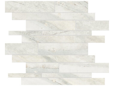 Evolution Random Strip Mosaic Tile - Ice