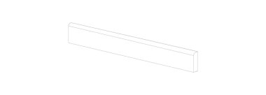 Eterna Tile Bullnose 3" x 24" - Silver