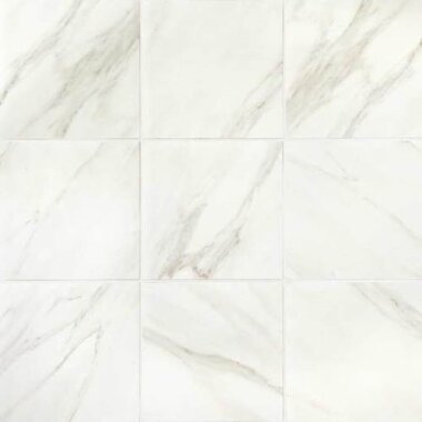 Mirasol Marble Look Tile Floor 24" x 24" - Bianco Carrara