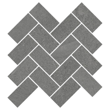 New England 2" x 4" Herringbone Mosaic Tile 12" x 14" - Anthracite