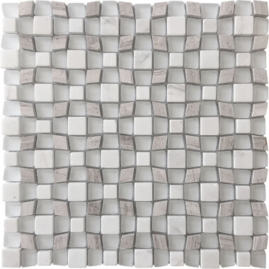 Savannah Majestic 11.8" x 11.8" - White, Gray