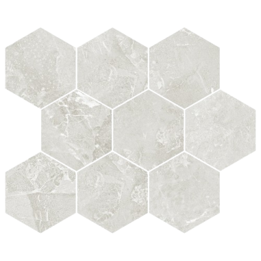 Horizon 4" x 4" Hex Mosaic Tile 10" x 12" - White
