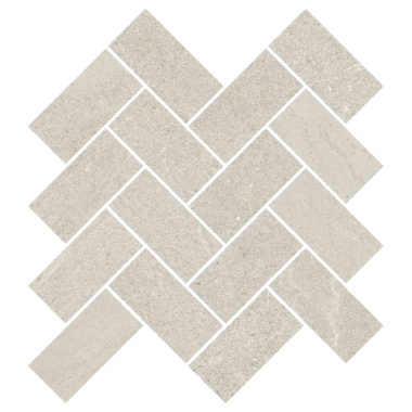 New England 2" x 4" Herringbone Mosaic Tile 12" x 14" - Ivory