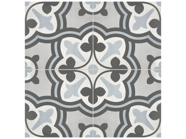 Form Baroque Deco Tile 8" x 8" - Tide
