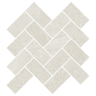 New England 2" x 4" Herringbone Mosaic Tile 12" x 14" - White
