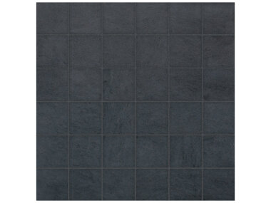 Cinq 2" x 2" Mosaic Tile 12" x 12" - Black