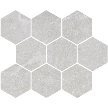 Chamonix 4" x 4" Hex Mosaic Tile 12" x 12" - Bianco