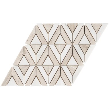 Avant Garde Triangle Marble Look Tile 6.81" x 7.83" - Asian Statuary/Wooden Beige