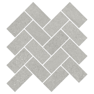 New England 2" x 4" Herringbone Mosaic Tile 12" x 14" - Cold Gray