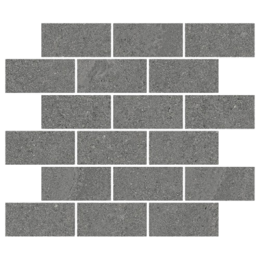 New England 2" x 4" Brick Mosaic Tile 12" x 12" - Anthracite