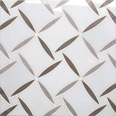 Waterjet Fiore 11 12" x 12" - White
