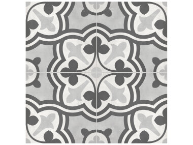 Form Baroque Deco Tile 8" x 8" - Ice