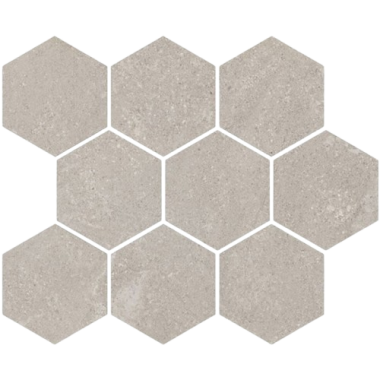 Chamonix 4" x 4" Hex Mosaic Tile 12" x 12" - Beige