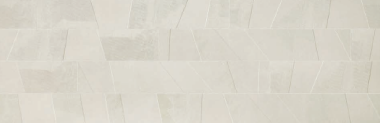 Icone Bleu Ligne Deco Tile 8" x 48" - Blanc