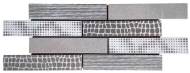Marble Stone Tile Nature Print Brick 6.8" x 16" - Grey