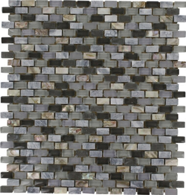 Gem Glass Tile 3/8" x 5/8" - Pearl Sea Cave